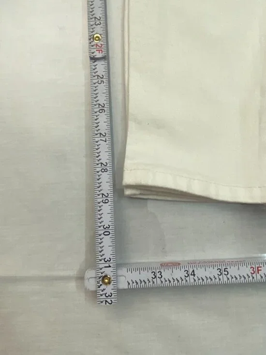 Denim & Co White Straight Leg Jeans Size 2 Ankle Button Hem - Picture 12 of 16